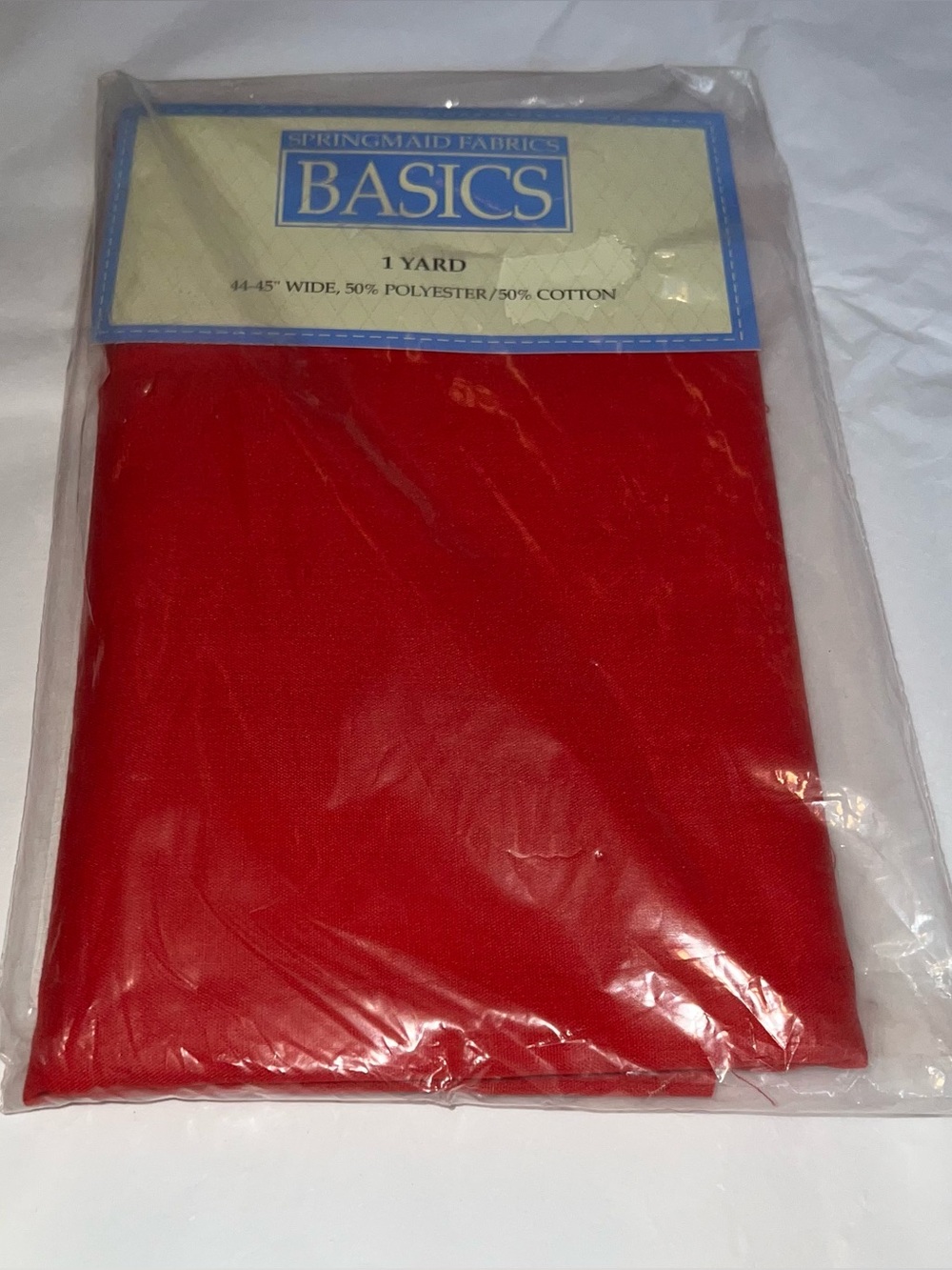 💥 New In Package Springmaid Fabrics Basics Red Fabric Sewing Crafts DIY 1 Yard
